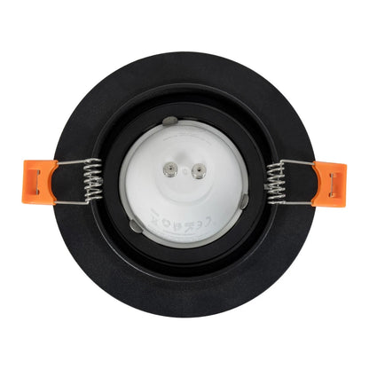 OMEGA KLV-101-0036 Χωνευτό Κινούμενο Φωτιστικό Downlight Σποτ για Λάμπα MR16 με Ντουί GU10 AC 220-240V IP20 - Μαύρο Ματ - Μ10.5 x Π10.5 x Υ2.2 / Q7.5