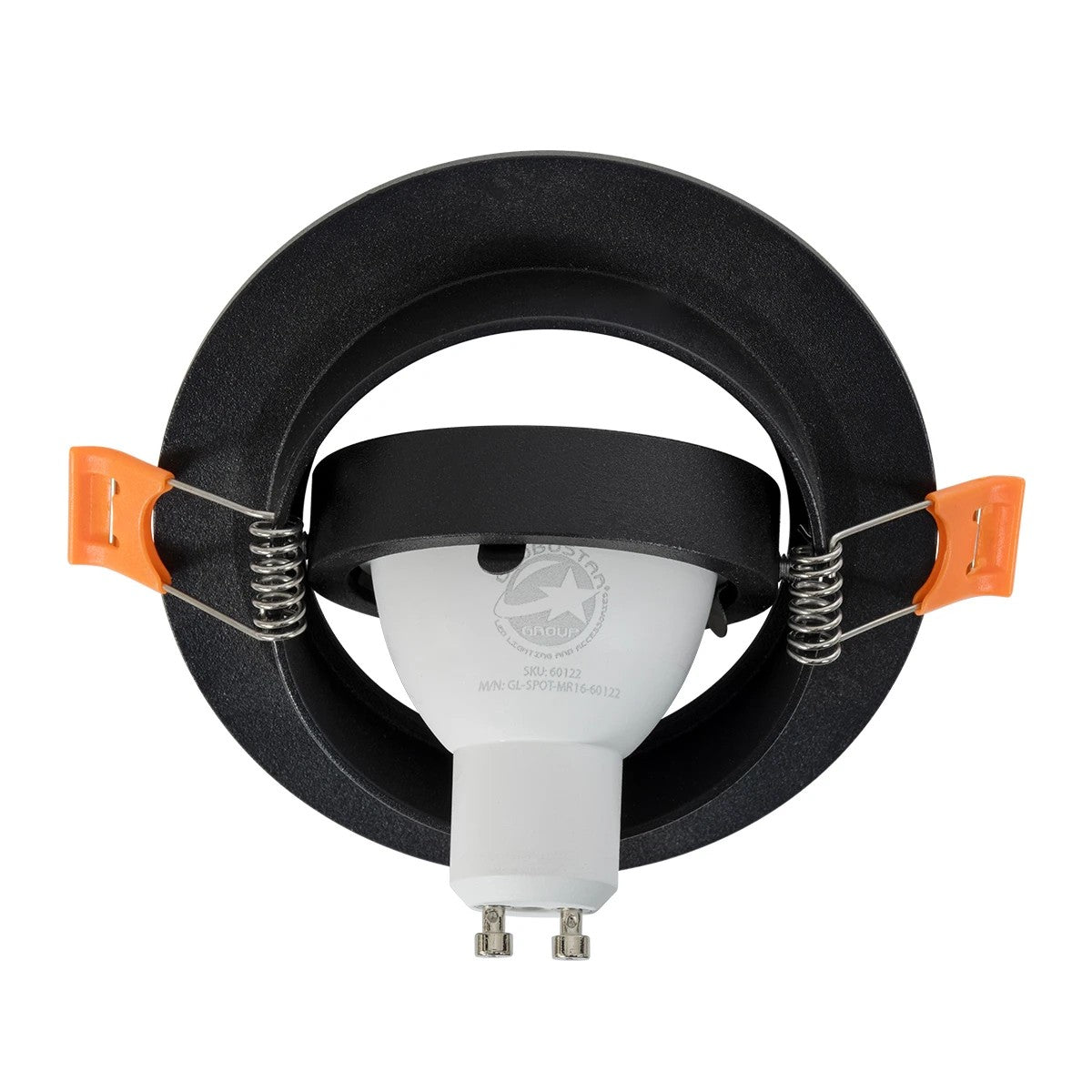 OMEGA KLV-101-0036 Χωνευτό Κινούμενο Φωτιστικό Downlight Σποτ για Λάμπα MR16 με Ντουί GU10 AC 220-240V IP20 - Μαύρο Ματ - Μ10.5 x Π10.5 x Υ2.2 / Q7.5