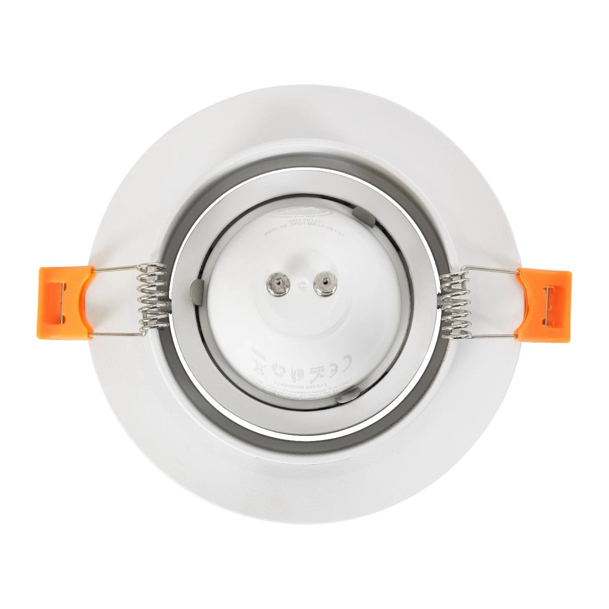 OMEGA KLV-101-0037 Χωνευτό Κινούμενο Φωτιστικό Downlight Σποτ για Λάμπα MR16 με Ντουί GU10 AC 220-240V IP20 - Λευκό Ματ - Μ10.5 x Π10.5 x Υ2.2 / Q7.5