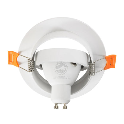 OMEGA KLV-101-0037 Χωνευτό Κινούμενο Φωτιστικό Downlight Σποτ για Λάμπα MR16 με Ντουί GU10 AC 220-240V IP20 - Λευκό Ματ - Μ10.5 x Π10.5 x Υ2.2 / Q7.5
