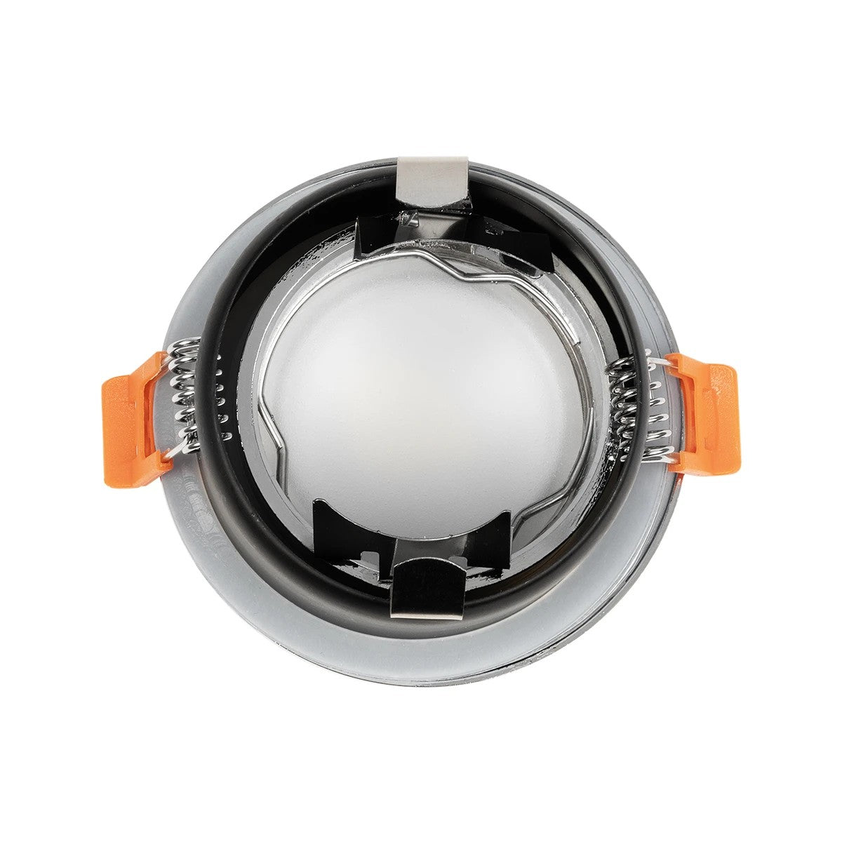 KAPA KLV-101-0040 Χωνευτό Φωτιστικό Downlight Σποτ Μπάνιου για Λάμπα MR16 με Ντουί GU10 AC 220-240V Αδιάβροχο IP65 - Νίκελ Χρώμιο - Μ8.5 x Π8.5 x Υ4.2 / Q7.5