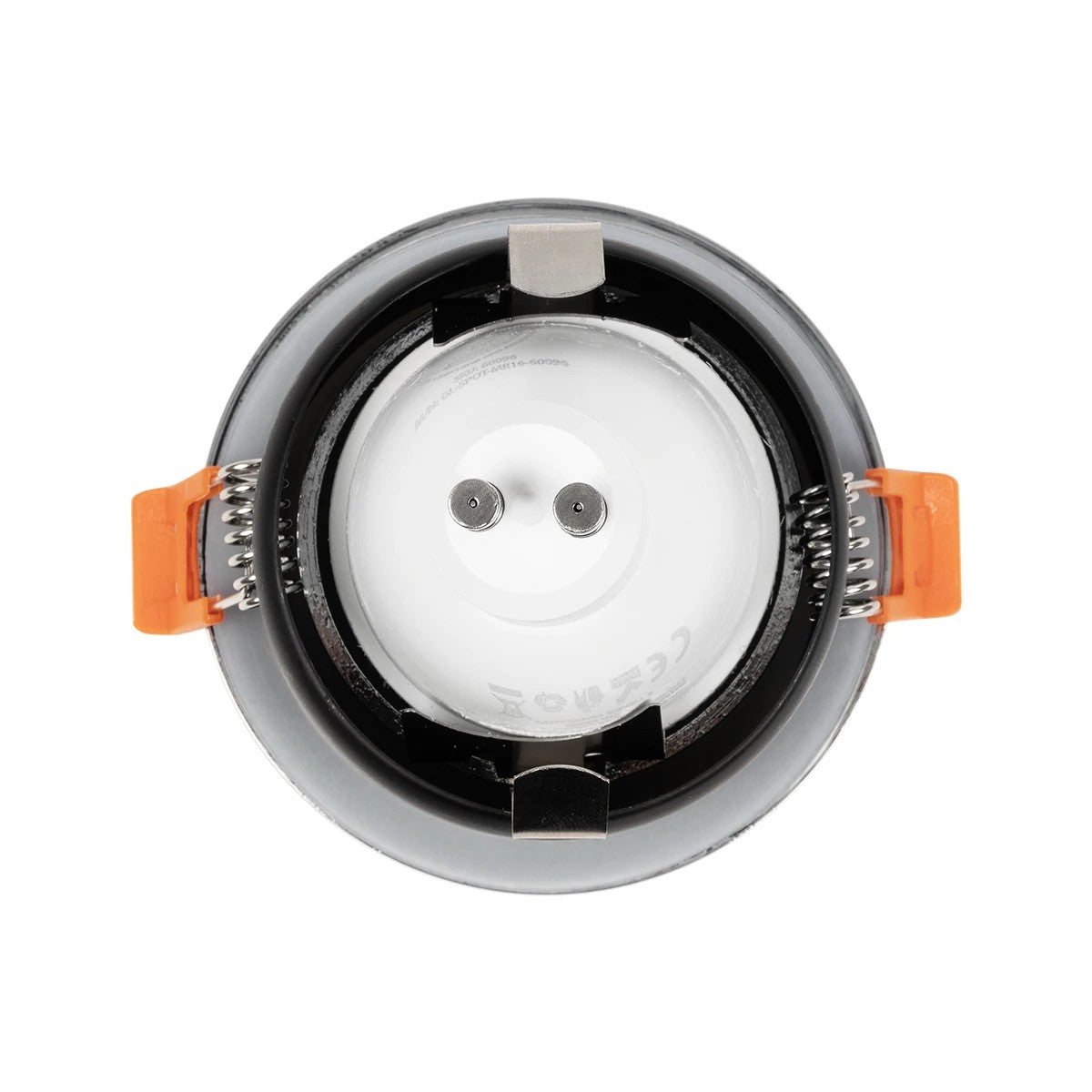 KAPA KLV-101-0040 Χωνευτό Φωτιστικό Downlight Σποτ Μπάνιου για Λάμπα MR16 με Ντουί GU10 AC 220-240V Αδιάβροχο IP65 - Νίκελ Χρώμιο - Μ8.5 x Π8.5 x Υ4.2 / Q7.5