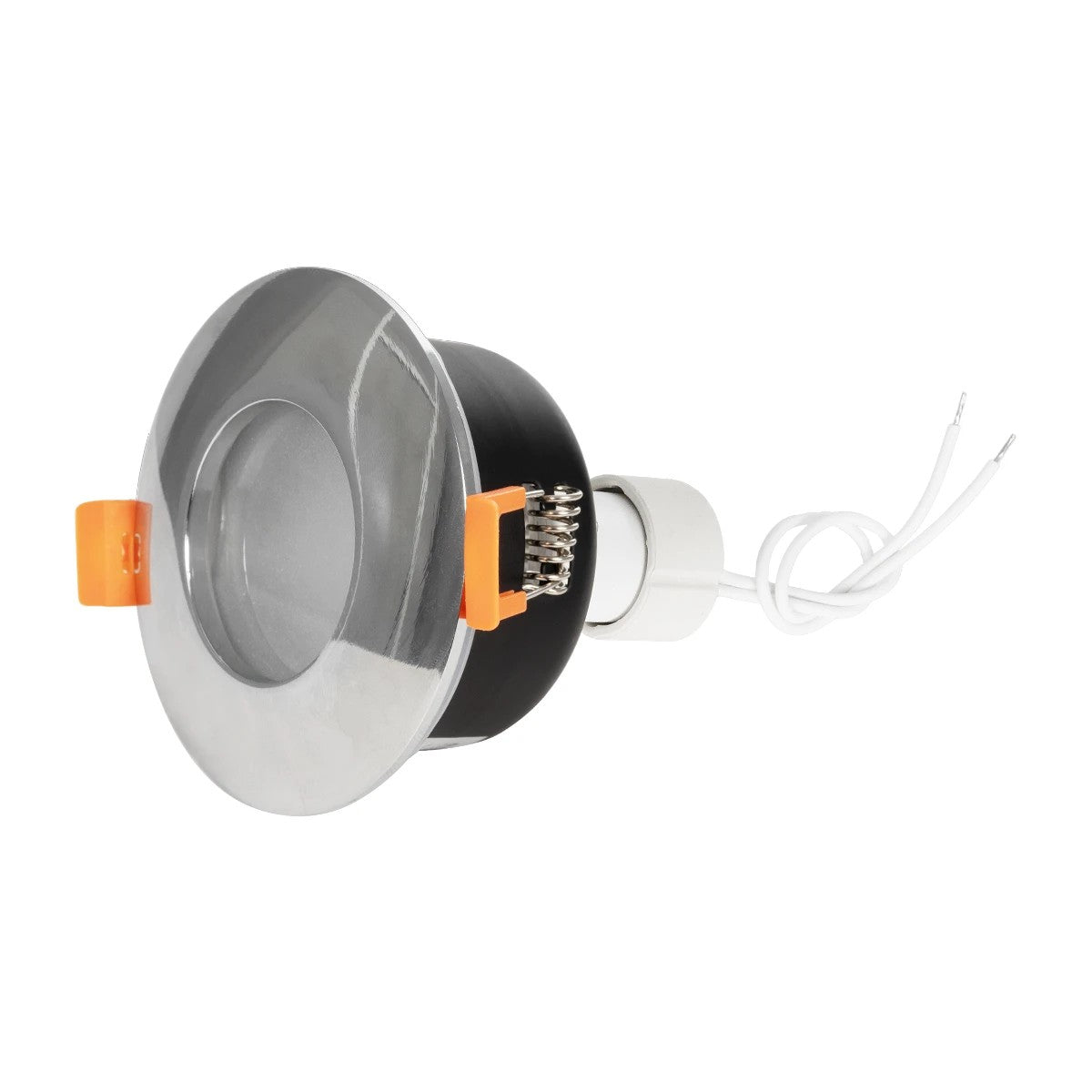 KAPA KLV-101-0040 Χωνευτό Φωτιστικό Downlight Σποτ Μπάνιου για Λάμπα MR16 με Ντουί GU10 AC 220-240V Αδιάβροχο IP65 - Νίκελ Χρώμιο - Μ8.5 x Π8.5 x Υ4.2 / Q7.5