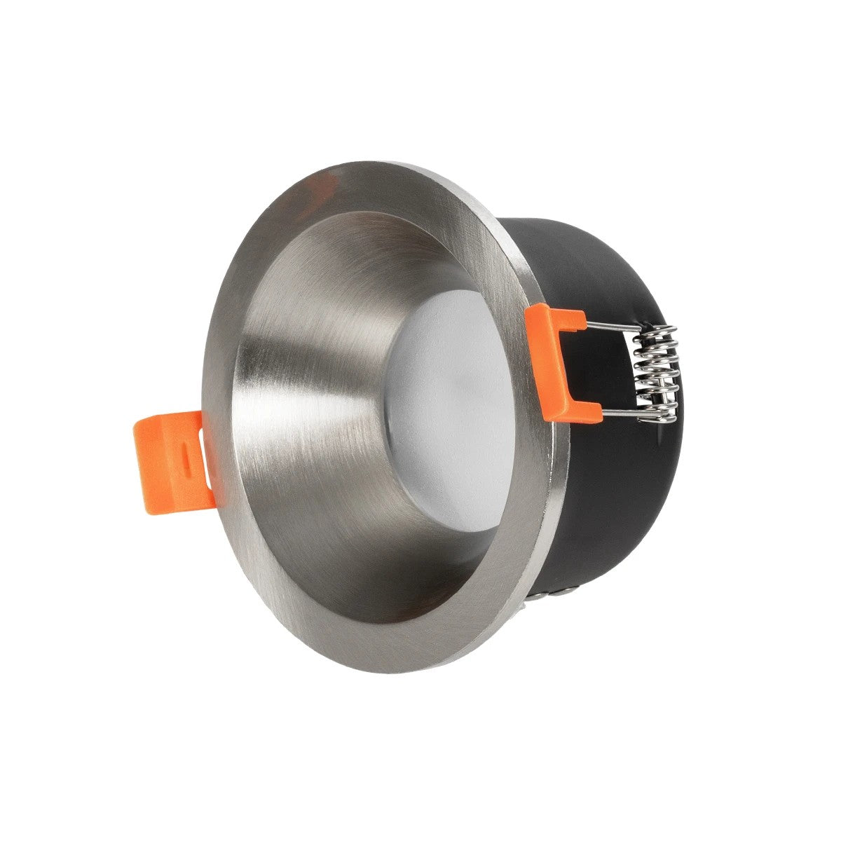 SIGMA KLV-101-0043 Χωνευτό Φωτιστικό Downlight Σποτ Μπάνιου για Λάμπα MR16 με Ντουί GU10 AC 220-240V Αδιάβροχο IP65 - Νίκελ Βούρτσας - Μ8.5 x Π8.5 x Υ4.4 / Q7.5