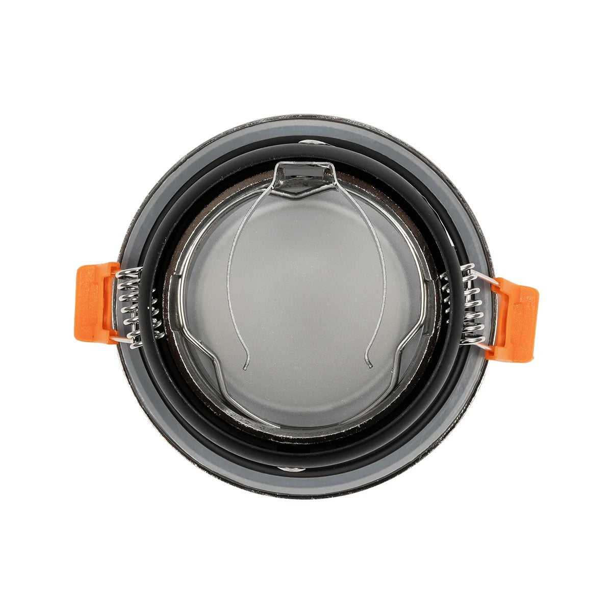 SIGMA KLV-101-0043 Χωνευτό Φωτιστικό Downlight Σποτ Μπάνιου για Λάμπα MR16 με Ντουί GU10 AC 220-240V Αδιάβροχο IP65 - Νίκελ Βούρτσας - Μ8.5 x Π8.5 x Υ4.4 / Q7.5