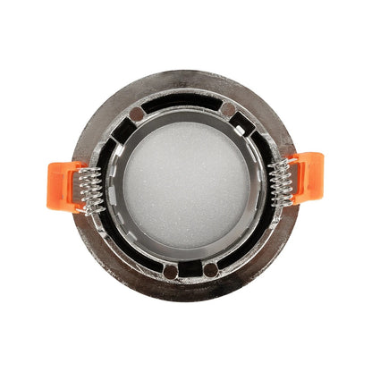 LAMDA KLV-101-0046 Χωνευτό Φωτιστικό Downlight Σποτ Μπάνιου για Λάμπα MR16 με Ντουί GU10 AC 220-240V Αδιάβροχο IP65 - Νίκελ Βούρτσας - Μ8.5 x Π8.5 x Υ3.5 / Q7.5