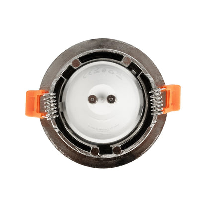 LAMDA KLV-101-0046 Χωνευτό Φωτιστικό Downlight Σποτ Μπάνιου για Λάμπα MR16 με Ντουί GU10 AC 220-240V Αδιάβροχο IP65 - Νίκελ Βούρτσας - Μ8.5 x Π8.5 x Υ3.5 / Q7.5