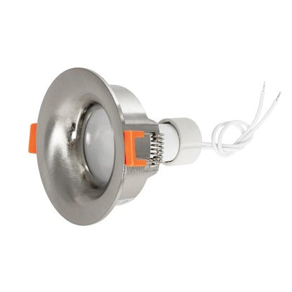 LAMDA KLV-101-0046 Χωνευτό Φωτιστικό Downlight Σποτ Μπάνιου για Λάμπα MR16 με Ντουί GU10 AC 220-240V Αδιάβροχο IP65 - Νίκελ Βούρτσας - Μ8.5 x Π8.5 x Υ3.5 / Q7.5