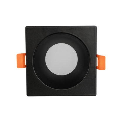 EPSILON KLV-101-0047 Χωνευτό Φωτιστικό Downlight Σποτ Μπάνιου για Λάμπα MR16 με Ντουί GU10 AC 220-240V Αδιάβροχο IP65 - Μαύρο Ματ - Μ8.5 x Π8.5 x Υ4.4 / Q7.5 x 7.5