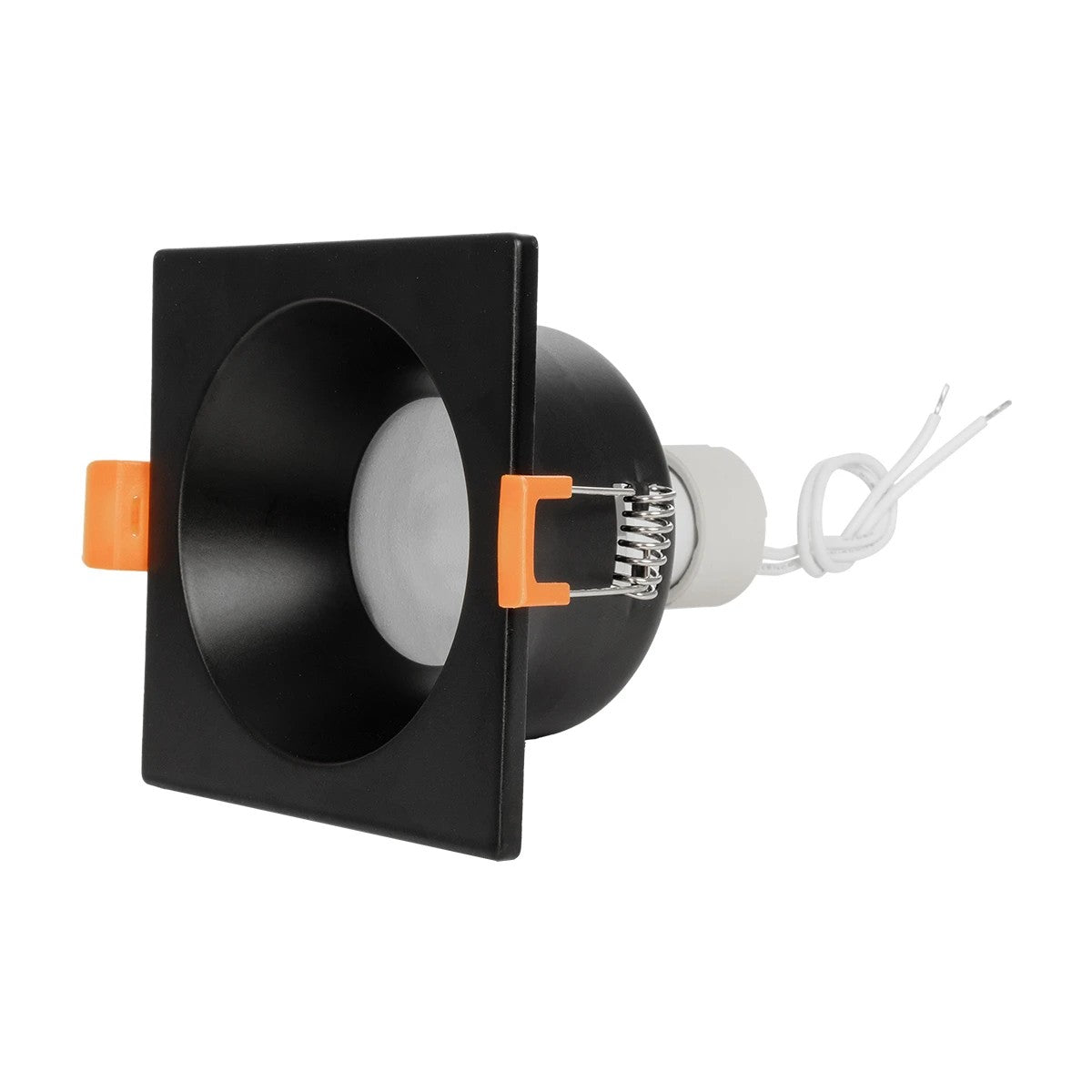 EPSILON KLV-101-0047 Χωνευτό Φωτιστικό Downlight Σποτ Μπάνιου για Λάμπα MR16 με Ντουί GU10 AC 220-240V Αδιάβροχο IP65 - Μαύρο Ματ - Μ8.5 x Π8.5 x Υ4.4 / Q7.5 x 7.5