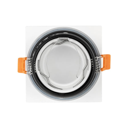 EPSILON KLV-101-0048 Χωνευτό Φωτιστικό Downlight Σποτ Μπάνιου για Λάμπα MR16 με Ντουί GU10 AC 220-240V Αδιάβροχο IP65 - Λευκό Ματ - Μ8.5 x Π8.5 x Υ4.4 / Q7.5 x 7.5