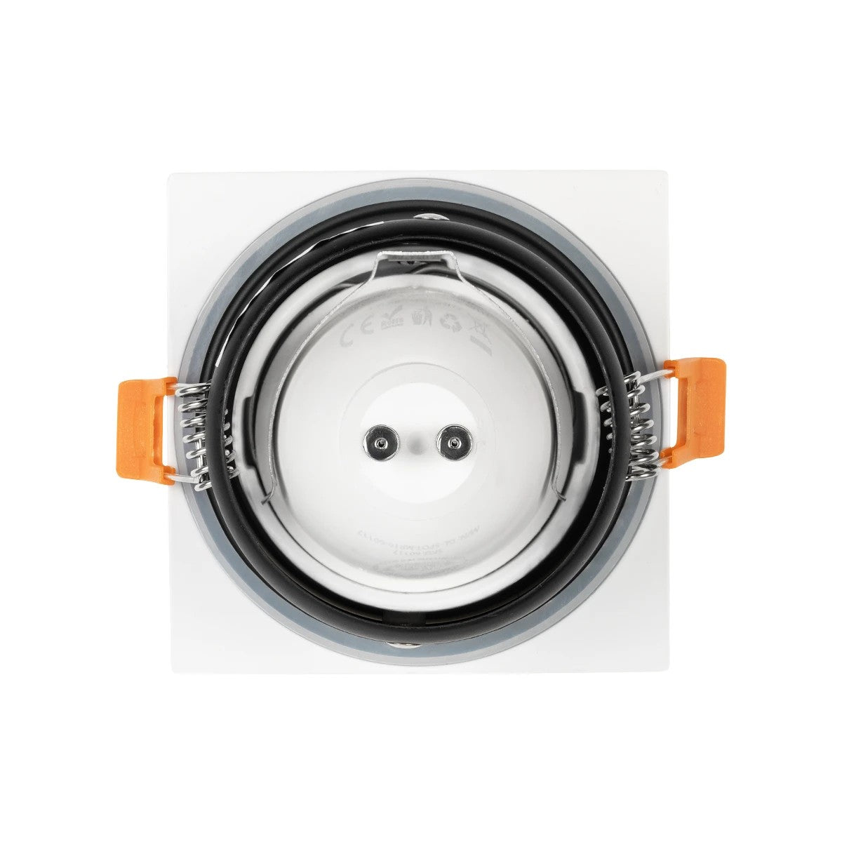 EPSILON KLV-101-0048 Χωνευτό Φωτιστικό Downlight Σποτ Μπάνιου για Λάμπα MR16 με Ντουί GU10 AC 220-240V Αδιάβροχο IP65 - Λευκό Ματ - Μ8.5 x Π8.5 x Υ4.4 / Q7.5 x 7.5