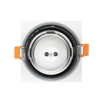 EPSILON KLV-101-0048 Χωνευτό Φωτιστικό Downlight Σποτ Μπάνιου για Λάμπα MR16 με Ντουί GU10 AC 220-240V Αδιάβροχο IP65 - Λευκό Ματ - Μ8.5 x Π8.5 x Υ4.4 / Q7.5 x 7.5