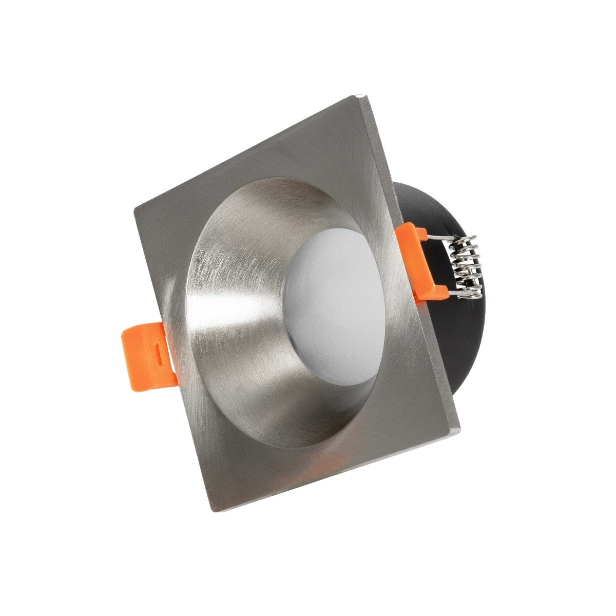 EPSILON KLV-101-0049 Χωνευτό Φωτιστικό Downlight Σποτ Μπάνιου για Λάμπα MR16 με Ντουί GU10 AC 220-240V Αδιάβροχο IP65 - Νίκελ Βούρτσας - Μ8.5 x Π8.5 x Υ4.4 / Q7.5 x 7.5