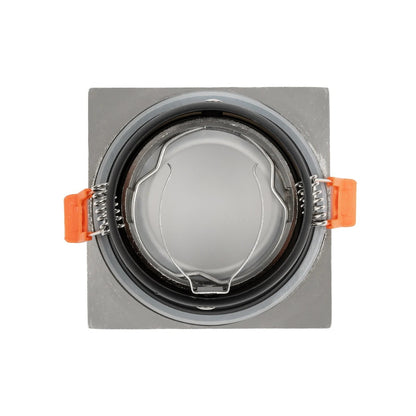 EPSILON KLV-101-0049 Χωνευτό Φωτιστικό Downlight Σποτ Μπάνιου για Λάμπα MR16 με Ντουί GU10 AC 220-240V Αδιάβροχο IP65 - Νίκελ Βούρτσας - Μ8.5 x Π8.5 x Υ4.4 / Q7.5 x 7.5