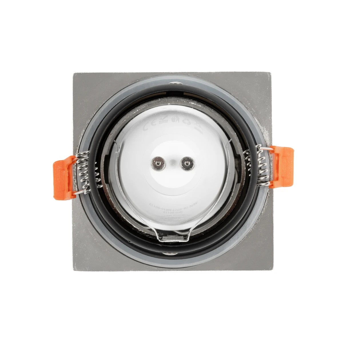 EPSILON KLV-101-0049 Χωνευτό Φωτιστικό Downlight Σποτ Μπάνιου για Λάμπα MR16 με Ντουί GU10 AC 220-240V Αδιάβροχο IP65 - Νίκελ Βούρτσας - Μ8.5 x Π8.5 x Υ4.4 / Q7.5 x 7.5