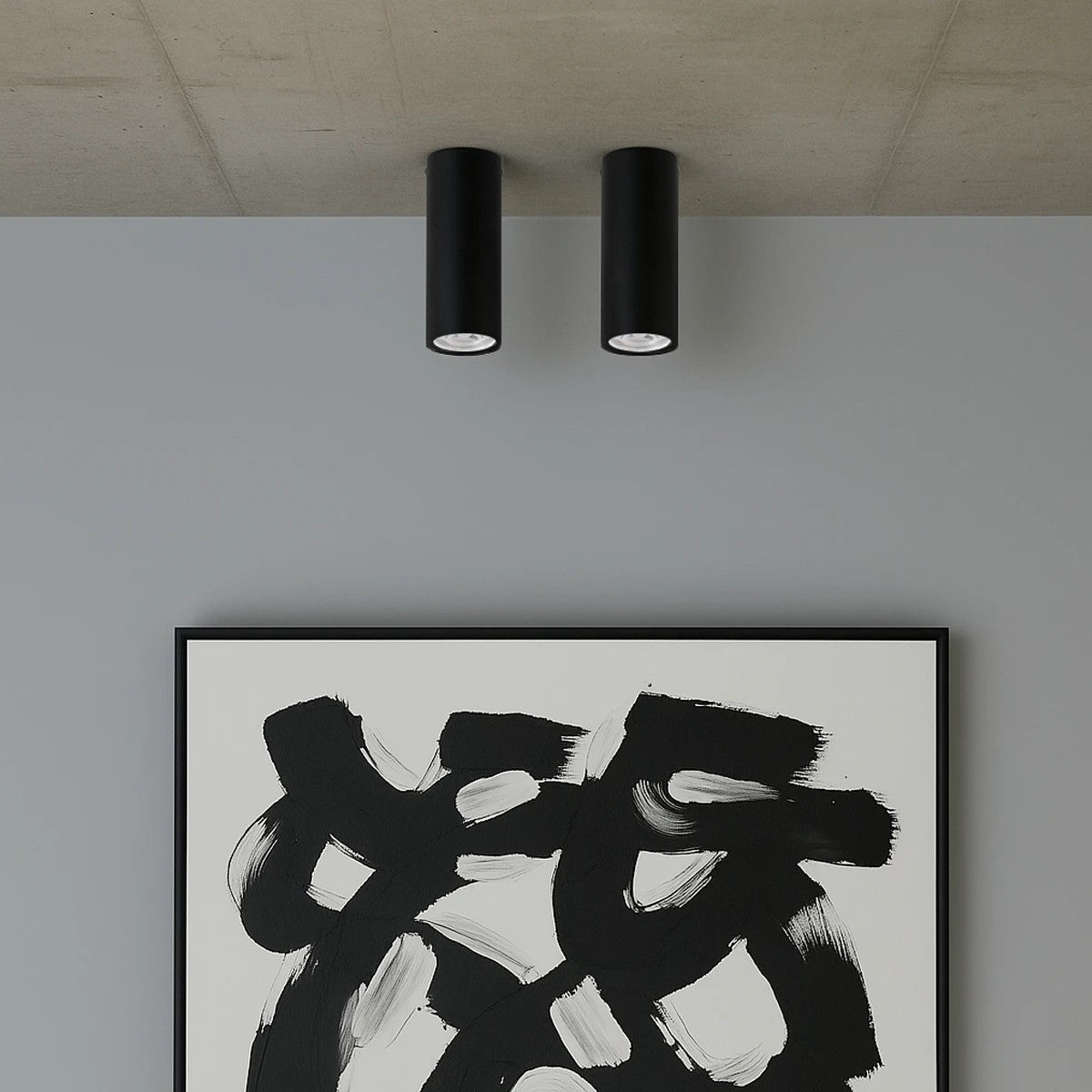 DUCT KLV-101-0050 Downlight Spot Luminaire for MR16 Bulb with GU10 Socket AC 220-240V IP20 - Matte Black - L6 x W6 x H15