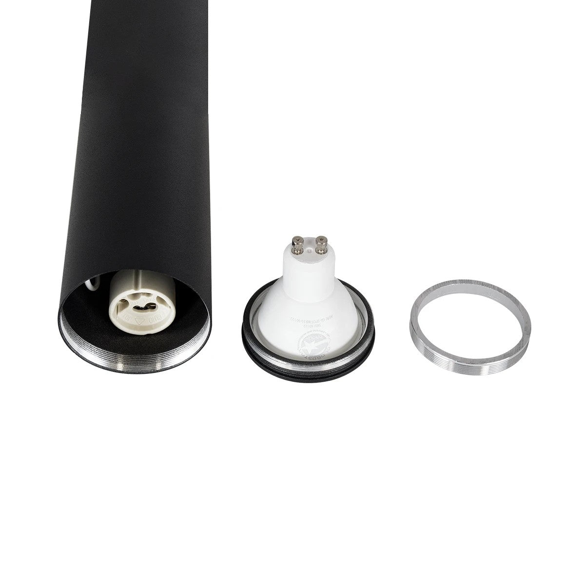 DUCT KLV-101-0051 Φωτιστικό Downlight Σποτ για Λάμπα MR16 με Ντουί GU10 AC 220-240V IP20 - Μαύρο Ματ - Μ6 x Π6 x Υ30