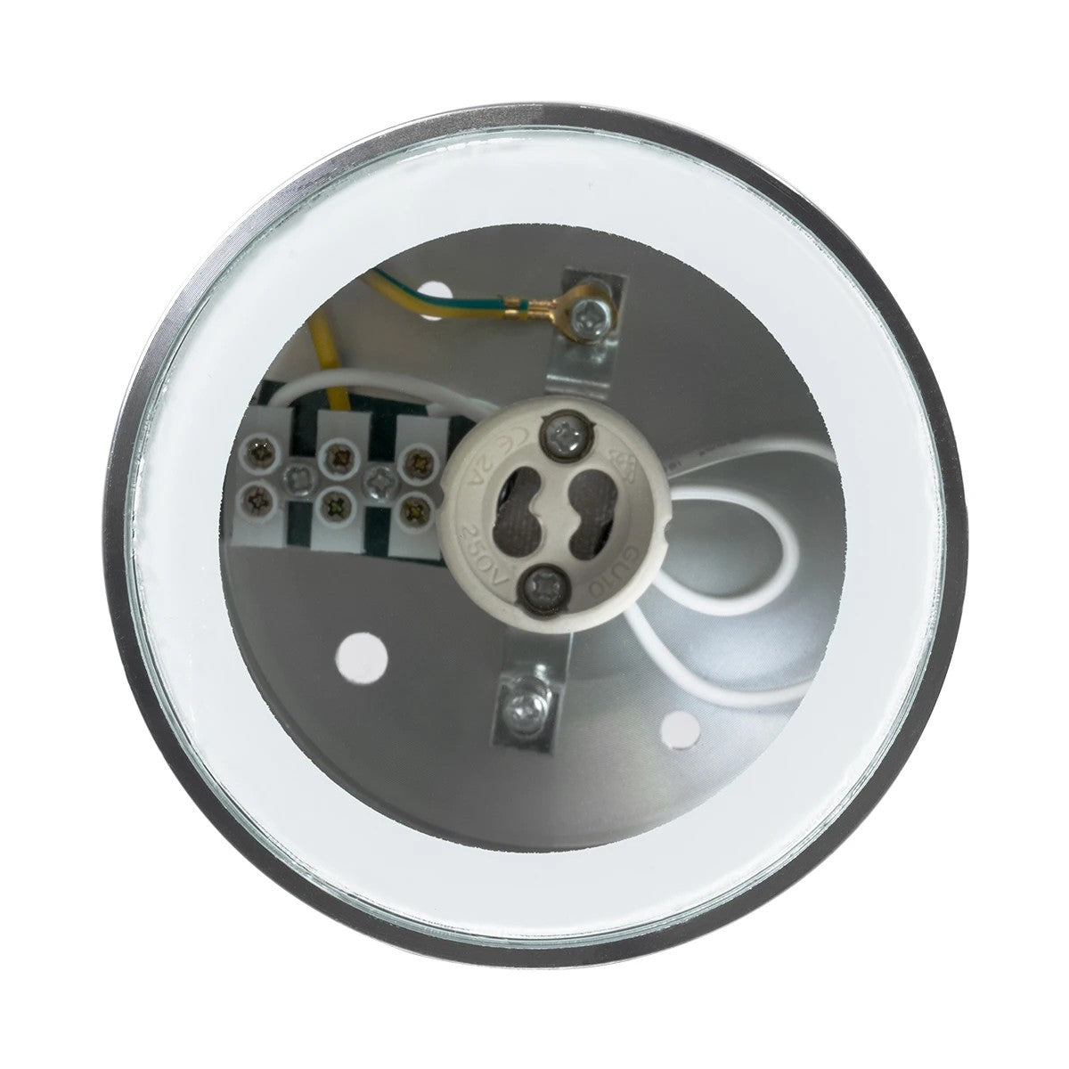 MARETTI KLV-101-0057 Φωτιστικό Downlight Σποτ για Λάμπα MR16 με Ντουί GU10 AC 220-240V Αδιάβροχο IP65 - Νίκελ Χρώμιο - Μ9 x Π9 x Υ9