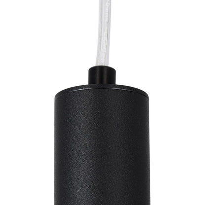 CANAL KLV-101-0070 Κρεμαστό Φωτιστικό Οροφής LED 7W 700lm 36° AC 220-240V IP20 Θερμό Λευκό 2700K - Bridgelux COB Chip & TÜV SÜD Driver - Μαύρο Ματ - Μ4 x Π4 x Υ30