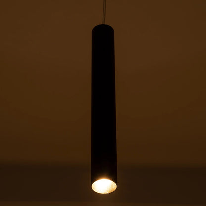 CANAL KLV-101-0070 Κρεμαστό Φωτιστικό Οροφής LED 7W 700lm 36° AC 220-240V IP20 Θερμό Λευκό 2700K - Bridgelux COB Chip & TÜV SÜD Driver - Μαύρο Ματ - Μ4 x Π4 x Υ30