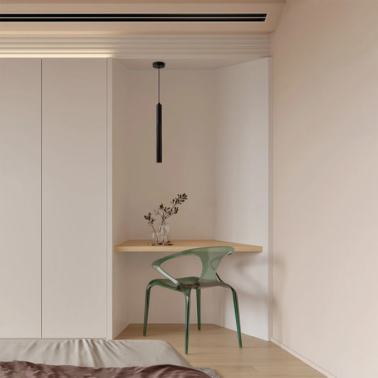 CANAL KLV-101-0071 Κρεμαστό Φωτιστικό Οροφής LED 7W 700lm 36° AC 220-240V IP20 Θερμό Λευκό 2700K - Bridgelux COB Chip & TÜV SÜD Driver - Μαύρο Ματ - Μ4 x Π4 x Υ40