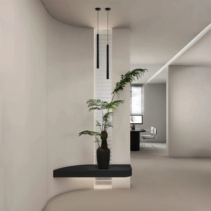 CANAL KLV-101-0073 Κρεμαστό Φωτιστικό Οροφής LED 7W 700lm 36° AC 220-240V IP20 Θερμό Λευκό 2700K - Bridgelux COB Chip & TÜV SÜD Driver - Μαύρο Ματ - Μ4 x Π4 x Υ80