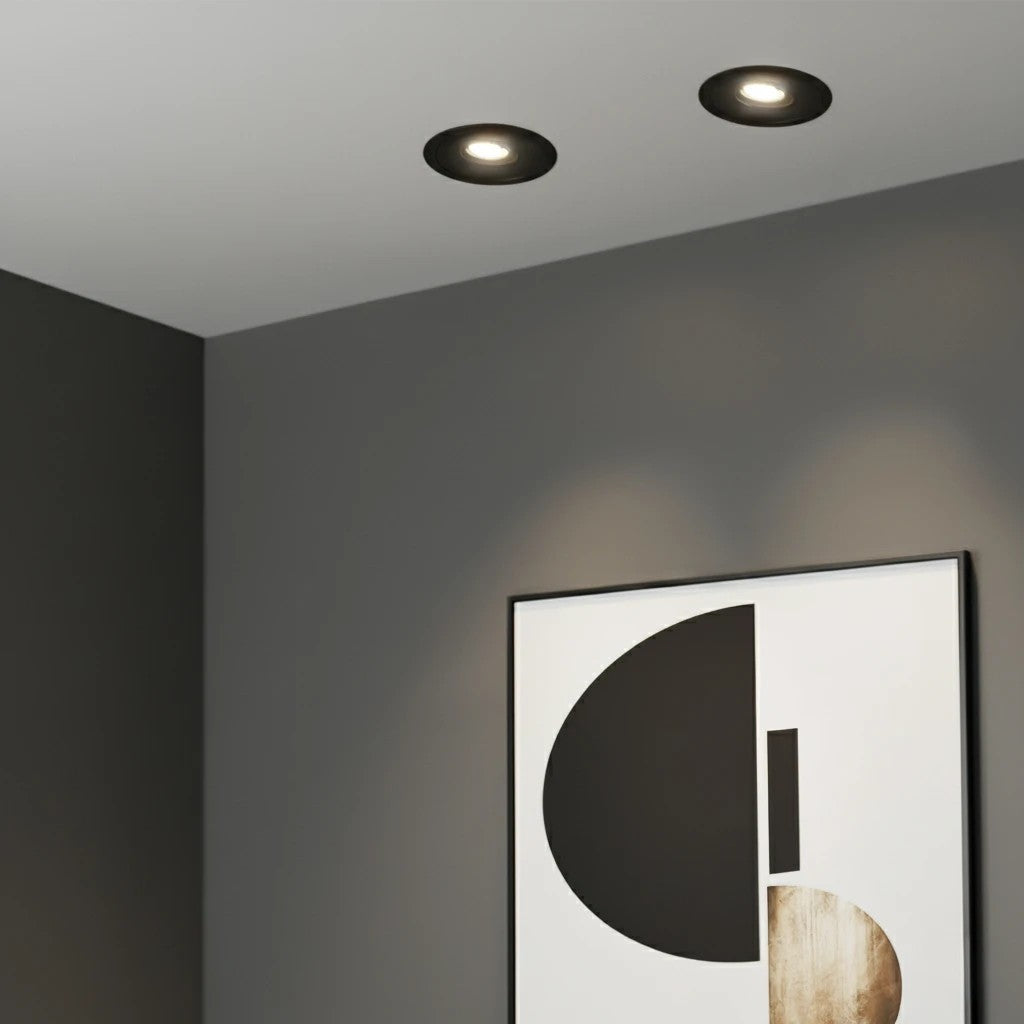 ASYMMETRICAL KLV-101-0132 Χωνευτό Φωτιστικό Downlight Σποτ LED 7W 875lm 15°x30° AC 220-240V IP20 Φυσικό Λευκό 4500K - Bridgelux COB Chip & TÜV SÜD Driver - Μαύρο Ματ - Μ8.3 x Π8.3 x Υ8.2 / Q7.3