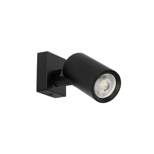 SPOTA KLV-101-0134-V2 Κινούμενο Φωτιστικό Σποτ Τοίχου για Λάμπα MR16 με Ντουί GU10 AC 220-240V IP20 - Μαύρο Ματ - Μ7 x Π6 x Υ14