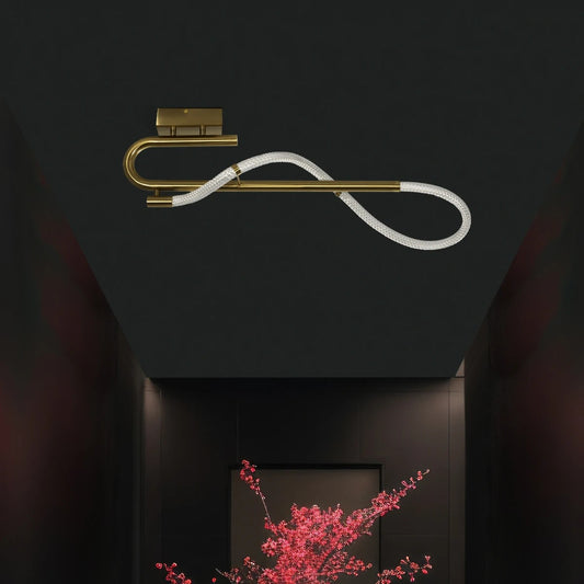 GLOW KLV-101-0148 Φωτιστικό Οροφής LED 18W 1800lm 360° AC 220-240V IP20 Ρυθμιζόμενο Λευκό CCT με On/Off 2700K/4500K/6000K - Lumileds SMD Chip - Χρυσό Πλατίνα - Μ65 x Π30 x Υ30