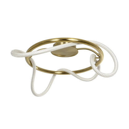 GLOW KLV-101-0149 Φωτιστικό Οροφής LED 34W 3400lm 360° AC 220-240V IP20 Ρυθμιζόμενο Λευκό CCT με Χειριστήριο από 2700K έως 6000K Dimmable - Lumileds SMD Chip - Χρυσό Πλατίνα - Μ60 x Π60 x Υ30