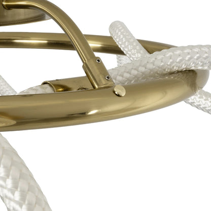 GLOW KLV-101-0149 Φωτιστικό Οροφής LED 34W 3400lm 360° AC 220-240V IP20 Ρυθμιζόμενο Λευκό CCT με Χειριστήριο από 2700K έως 6000K Dimmable - Lumileds SMD Chip - Χρυσό Πλατίνα - Μ60 x Π60 x Υ30