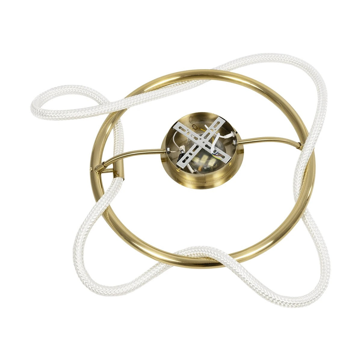 GLOW KLV-101-0149 Φωτιστικό Οροφής LED 34W 3400lm 360° AC 220-240V IP20 Ρυθμιζόμενο Λευκό CCT με Χειριστήριο από 2700K έως 6000K Dimmable - Lumileds SMD Chip - Χρυσό Πλατίνα - Μ60 x Π60 x Υ30