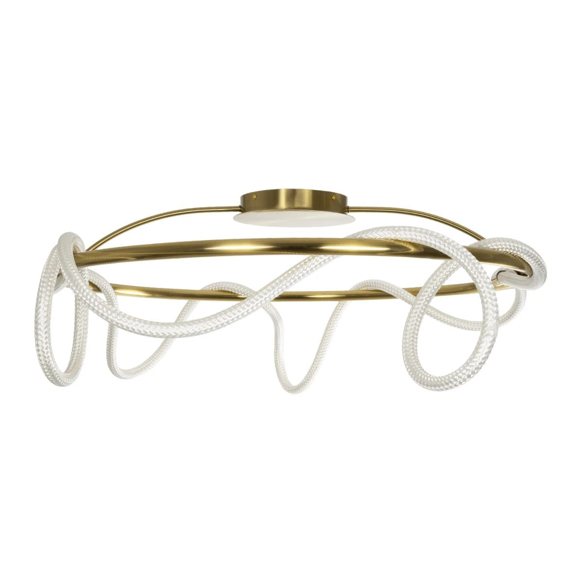 GLOW KLV-101-0150 Φωτιστικό Οροφής LED 65W 6500lm 360° AC 220-240V IP20 Ρυθμιζόμενο Λευκό CCT με Χειριστήριο από 2700K έως 6000K Dimmable - Lumileds SMD Chip - Χρυσό Πλατίνα - Μ100 x Π100 x Υ30