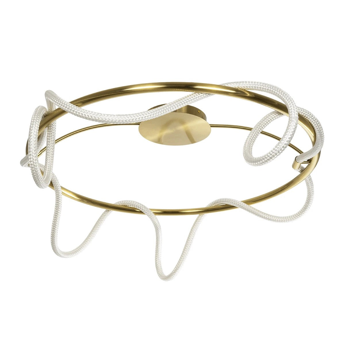 GLOW KLV-101-0150 Φωτιστικό Οροφής LED 65W 6500lm 360° AC 220-240V IP20 Ρυθμιζόμενο Λευκό CCT με Χειριστήριο από 2700K έως 6000K Dimmable - Lumileds SMD Chip - Χρυσό Πλατίνα - Μ100 x Π100 x Υ30