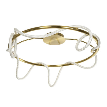 GLOW KLV-101-0150 Φωτιστικό Οροφής LED 65W 6500lm 360° AC 220-240V IP20 Ρυθμιζόμενο Λευκό CCT με Χειριστήριο από 2700K έως 6000K Dimmable - Lumileds SMD Chip - Χρυσό Πλατίνα - Μ100 x Π100 x Υ30