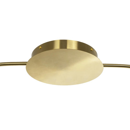 GLOW KLV-101-0150 Φωτιστικό Οροφής LED 65W 6500lm 360° AC 220-240V IP20 Ρυθμιζόμενο Λευκό CCT με Χειριστήριο από 2700K έως 6000K Dimmable - Lumileds SMD Chip - Χρυσό Πλατίνα - Μ100 x Π100 x Υ30