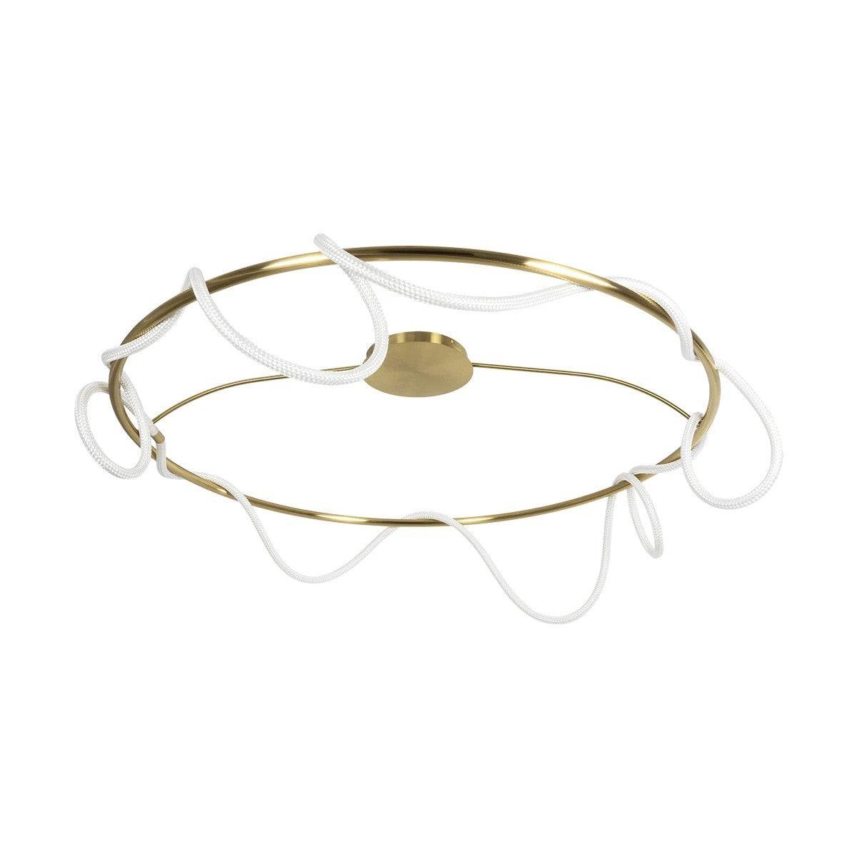 GLOW KLV-101-0151 Φωτιστικό Οροφής LED 89W 8900lm 360° AC 220-240V IP20 Ρυθμιζόμενο Λευκό CCT με Χειριστήριο από 2700K έως 6000K Dimmable - Lumileds SMD Chip - Χρυσό Πλατίνα - Μ150 x Π150 x Υ30