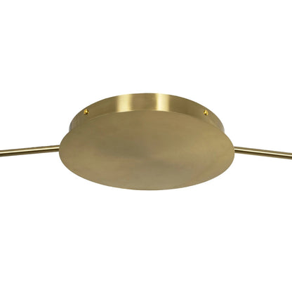 GLOW KLV-101-0151 Φωτιστικό Οροφής LED 89W 8900lm 360° AC 220-240V IP20 Ρυθμιζόμενο Λευκό CCT με Χειριστήριο από 2700K έως 6000K Dimmable - Lumileds SMD Chip - Χρυσό Πλατίνα - Μ150 x Π150 x Υ30