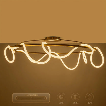 GLOW KLV-101-0151 Φωτιστικό Οροφής LED 89W 8900lm 360° AC 220-240V IP20 Ρυθμιζόμενο Λευκό CCT με Χειριστήριο από 2700K έως 6000K Dimmable - Lumileds SMD Chip - Χρυσό Πλατίνα - Μ150 x Π150 x Υ30