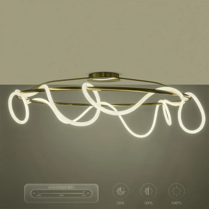 GLOW KLV-101-0151 Φωτιστικό Οροφής LED 89W 8900lm 360° AC 220-240V IP20 Ρυθμιζόμενο Λευκό CCT με Χειριστήριο από 2700K έως 6000K Dimmable - Lumileds SMD Chip - Χρυσό Πλατίνα - Μ150 x Π150 x Υ30