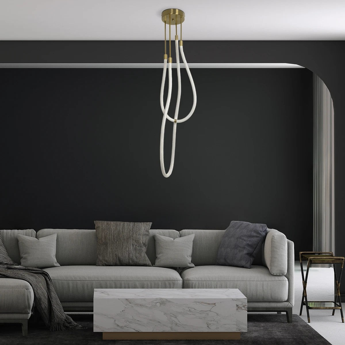 GLOW KLV-101-0153 Φωτιστικό Οροφής LED 42W 4200lm 360° AC 220-240V IP20 Ρυθμιζόμενο Λευκό CCT με Χειριστήριο από 2700K έως 6000K Dimmable - Lumileds SMD Chip - Χρυσό Πλατίνα - Μ50 x Π50 x Υ70