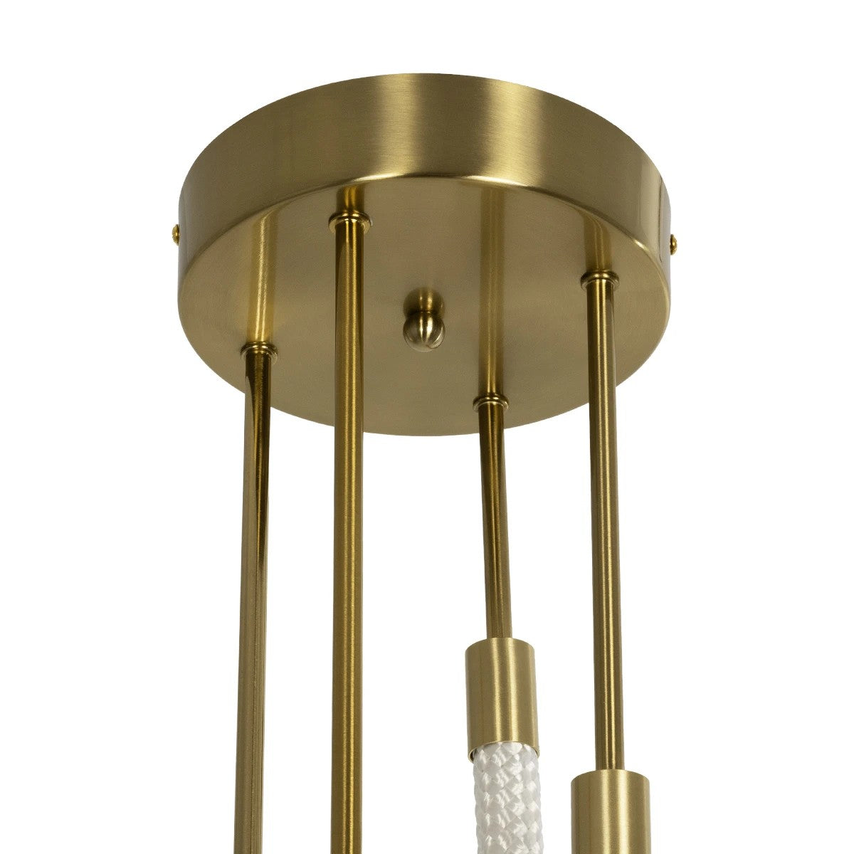 GLOW KLV-101-0153 Φωτιστικό Οροφής LED 42W 4200lm 360° AC 220-240V IP20 Ρυθμιζόμενο Λευκό CCT με Χειριστήριο από 2700K έως 6000K Dimmable - Lumileds SMD Chip - Χρυσό Πλατίνα - Μ50 x Π50 x Υ70