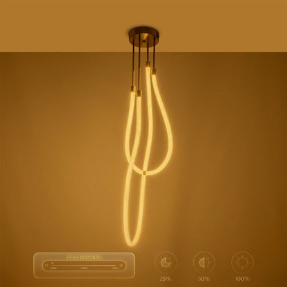 GLOW KLV-101-0153 Φωτιστικό Οροφής LED 42W 4200lm 360° AC 220-240V IP20 Ρυθμιζόμενο Λευκό CCT με Χειριστήριο από 2700K έως 6000K Dimmable - Lumileds SMD Chip - Χρυσό Πλατίνα - Μ50 x Π50 x Υ70