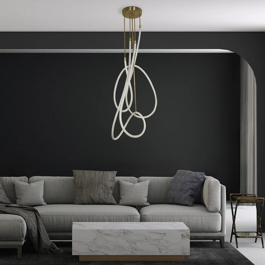 GLOW KLV-101-0154 Φωτιστικό Οροφής LED 85W 8500lm 360° AC 220-240V IP20 Ρυθμιζόμενο Λευκό CCT με Χειριστήριο από 2700K έως 6000K Dimmable - Lumileds SMD Chip - Χρυσό Πλατίνα - Μ100 x Π100 x Υ140