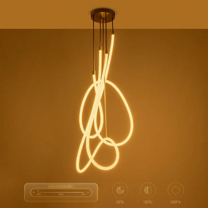 GLOW KLV-101-0154 Φωτιστικό Οροφής LED 85W 8500lm 360° AC 220-240V IP20 Ρυθμιζόμενο Λευκό CCT με Χειριστήριο από 2700K έως 6000K Dimmable - Lumileds SMD Chip - Χρυσό Πλατίνα - Μ100 x Π100 x Υ140