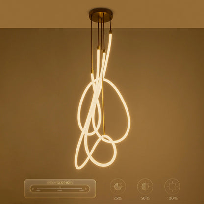 GLOW KLV-101-0154 Φωτιστικό Οροφής LED 85W 8500lm 360° AC 220-240V IP20 Ρυθμιζόμενο Λευκό CCT με Χειριστήριο από 2700K έως 6000K Dimmable - Lumileds SMD Chip - Χρυσό Πλατίνα - Μ100 x Π100 x Υ140