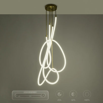 GLOW KLV-101-0154 Φωτιστικό Οροφής LED 85W 8500lm 360° AC 220-240V IP20 Ρυθμιζόμενο Λευκό CCT με Χειριστήριο από 2700K έως 6000K Dimmable - Lumileds SMD Chip - Χρυσό Πλατίνα - Μ100 x Π100 x Υ140