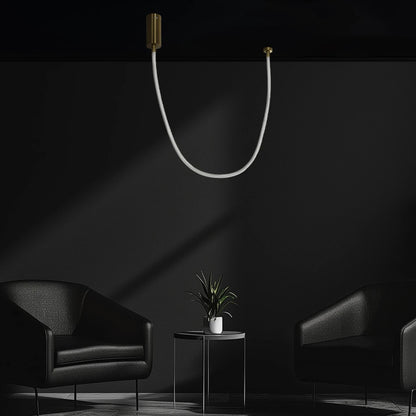 GLOW KLV-101-0155 Κρεμαστό Φωτιστικό Οροφής LED 27W 2700lm 360° AC 220-240V IP20 Ρυθμιζόμενο Λευκό CCT με Χειριστήριο από 2700K έως 6000K Dimmable - Lumileds SMD Chip - Χρυσό Πλατίνα - Μ90 x Π9 x Υ95