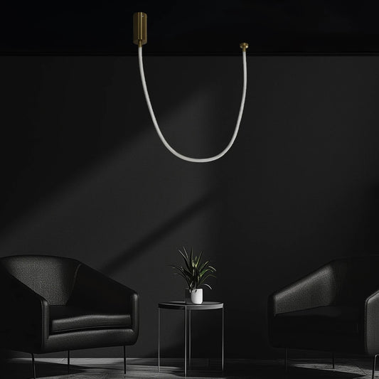 GLOW KLV-101-0155 Κρεμαστό Φωτιστικό Οροφής LED 27W 2700lm 360° AC 220-240V IP20 Ρυθμιζόμενο Λευκό CCT με Χειριστήριο από 2700K έως 6000K Dimmable - Lumileds SMD Chip - Χρυσό Πλατίνα - Μ90 x Π9 x Υ95